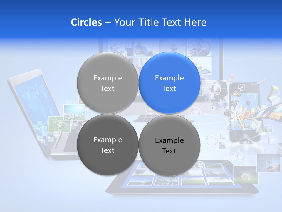 Netbook Smartphone Display PowerPoint Template