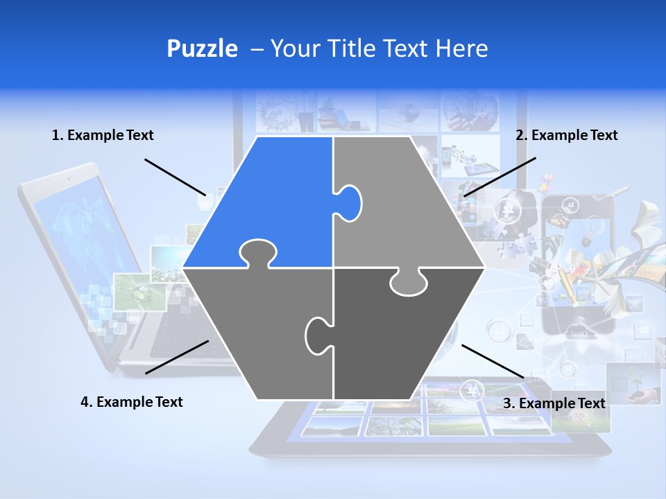 Netbook Smartphone Display PowerPoint Template
