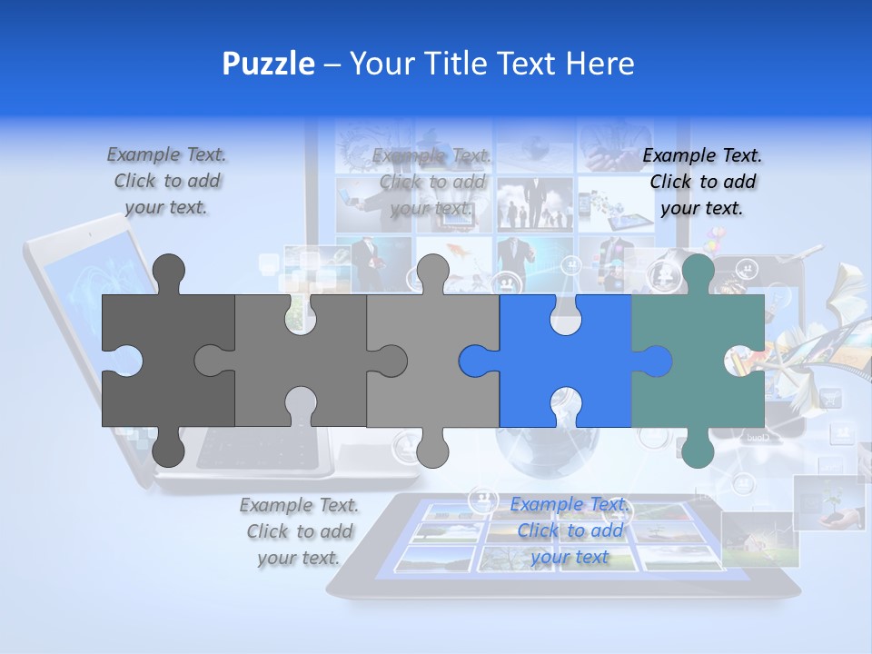 Netbook Smartphone Display PowerPoint Template
