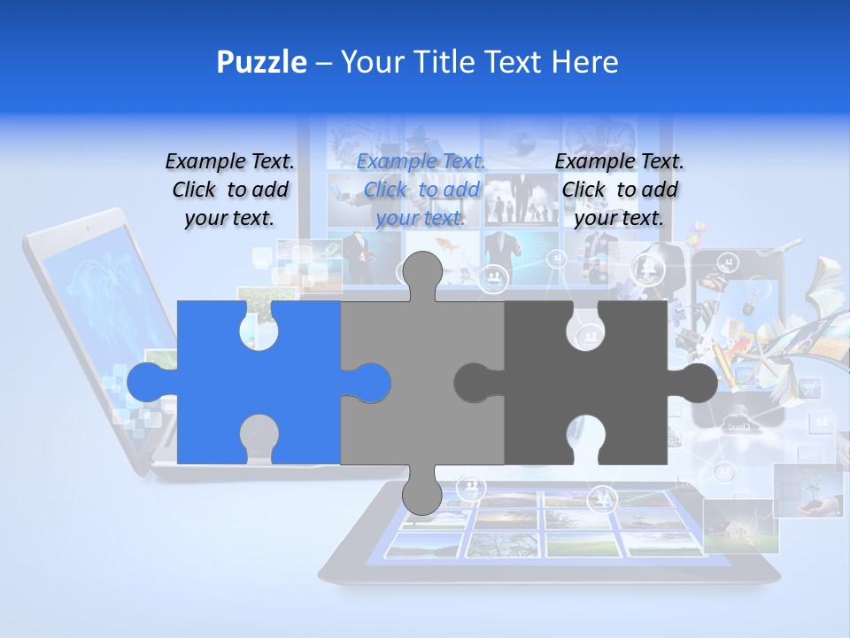Netbook Smartphone Display PowerPoint Template