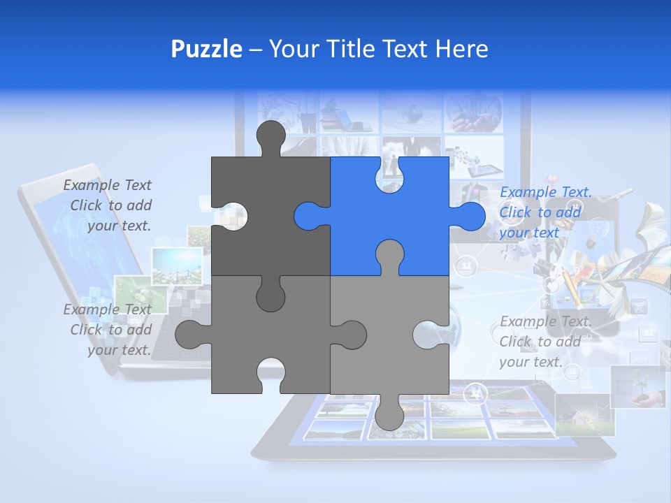 Netbook Smartphone Display PowerPoint Template