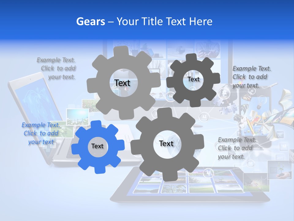 Netbook Smartphone Display PowerPoint Template