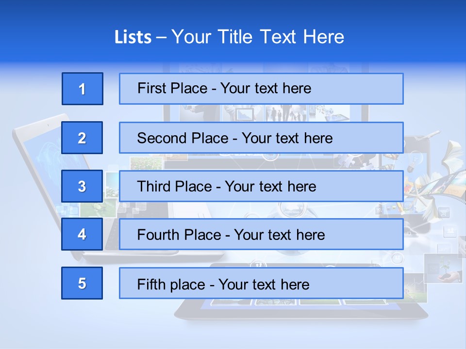 Netbook Smartphone Display PowerPoint Template