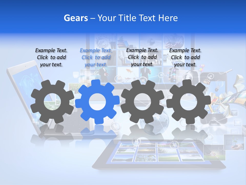 Netbook Smartphone Display PowerPoint Template