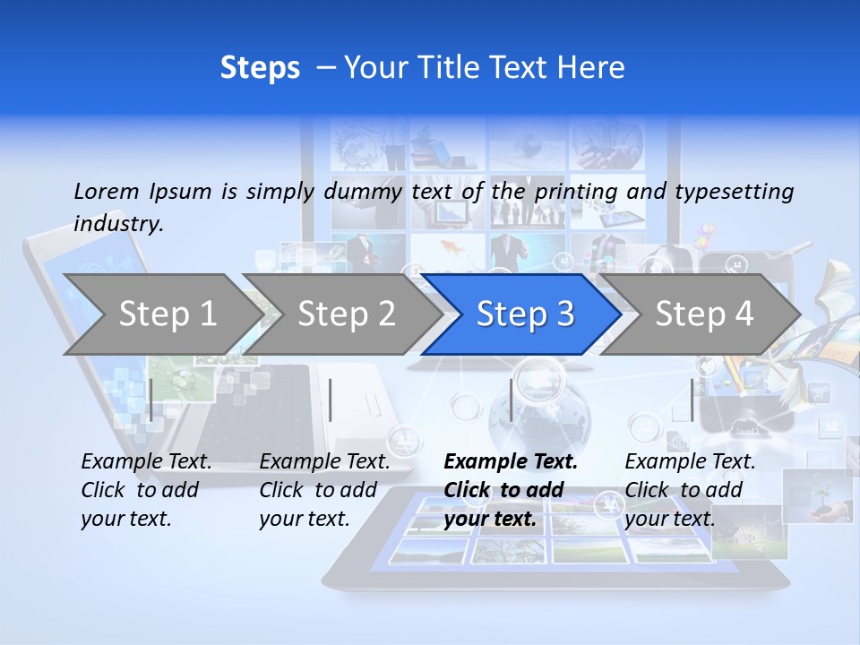 Netbook Smartphone Display PowerPoint Template