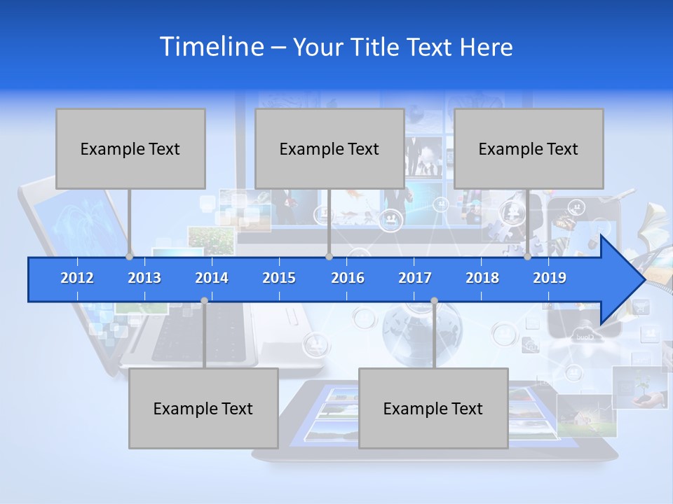 Netbook Smartphone Display PowerPoint Template