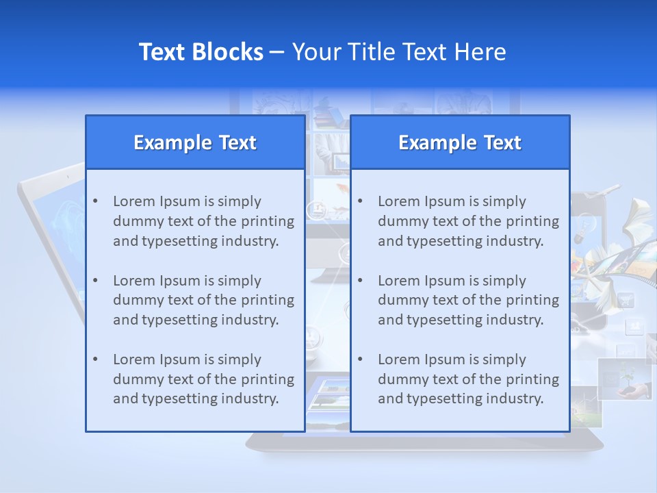 Netbook Smartphone Display PowerPoint Template
