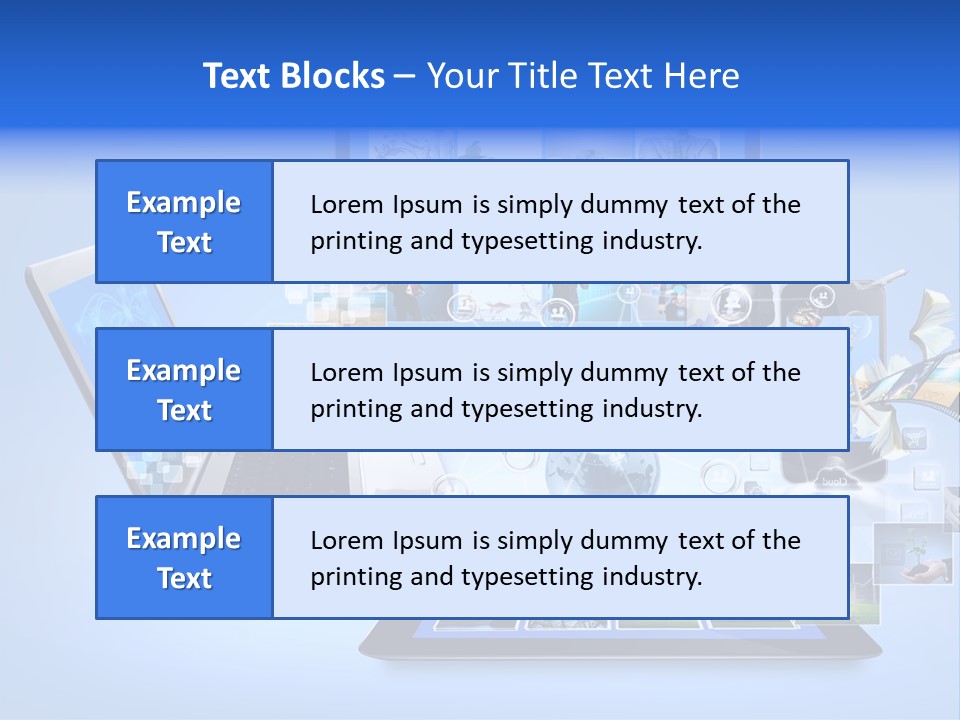 Netbook Smartphone Display PowerPoint Template