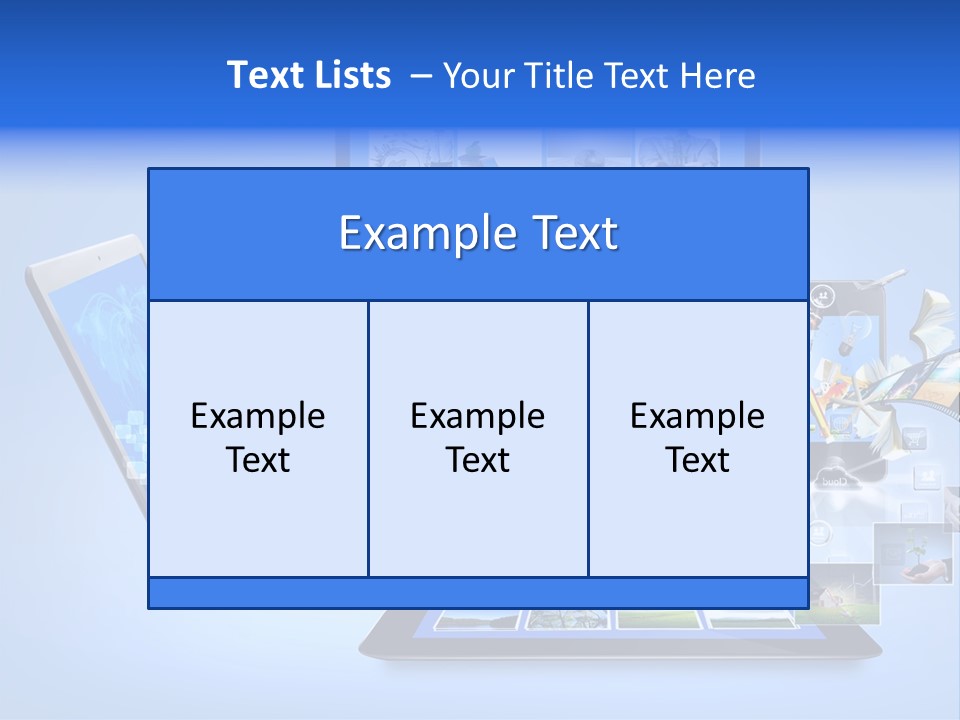 Netbook Smartphone Display PowerPoint Template