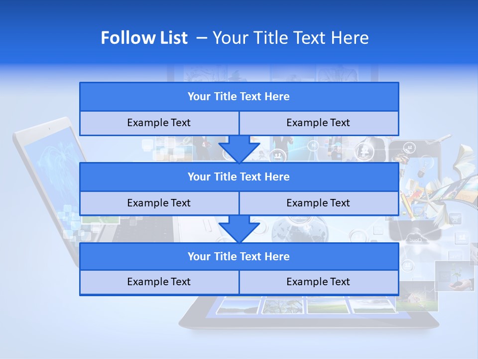 Netbook Smartphone Display PowerPoint Template