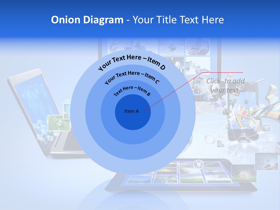 Netbook Smartphone Display PowerPoint Template