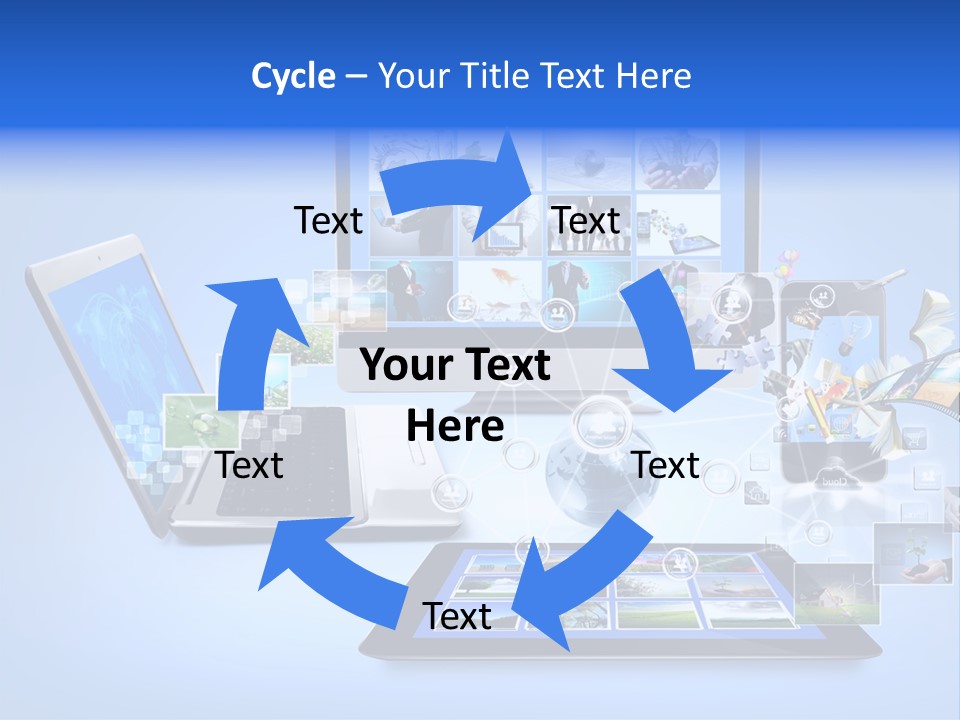 Netbook Smartphone Display PowerPoint Template