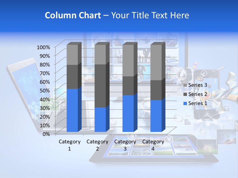 Netbook Smartphone Display PowerPoint Template