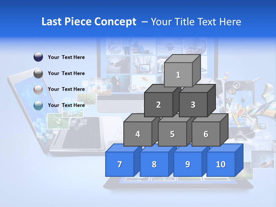 Netbook Smartphone Display PowerPoint Template