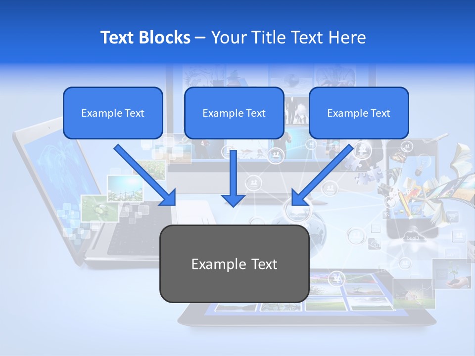 Netbook Smartphone Display PowerPoint Template