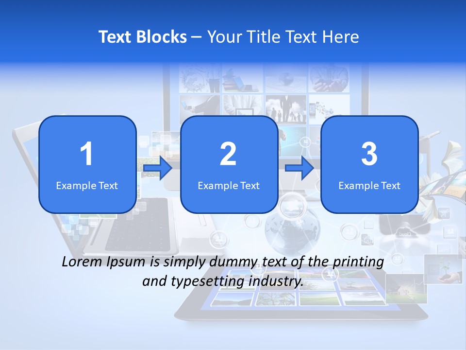 Netbook Smartphone Display PowerPoint Template