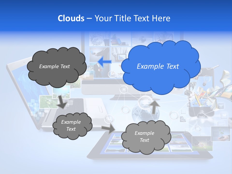 Netbook Smartphone Display PowerPoint Template