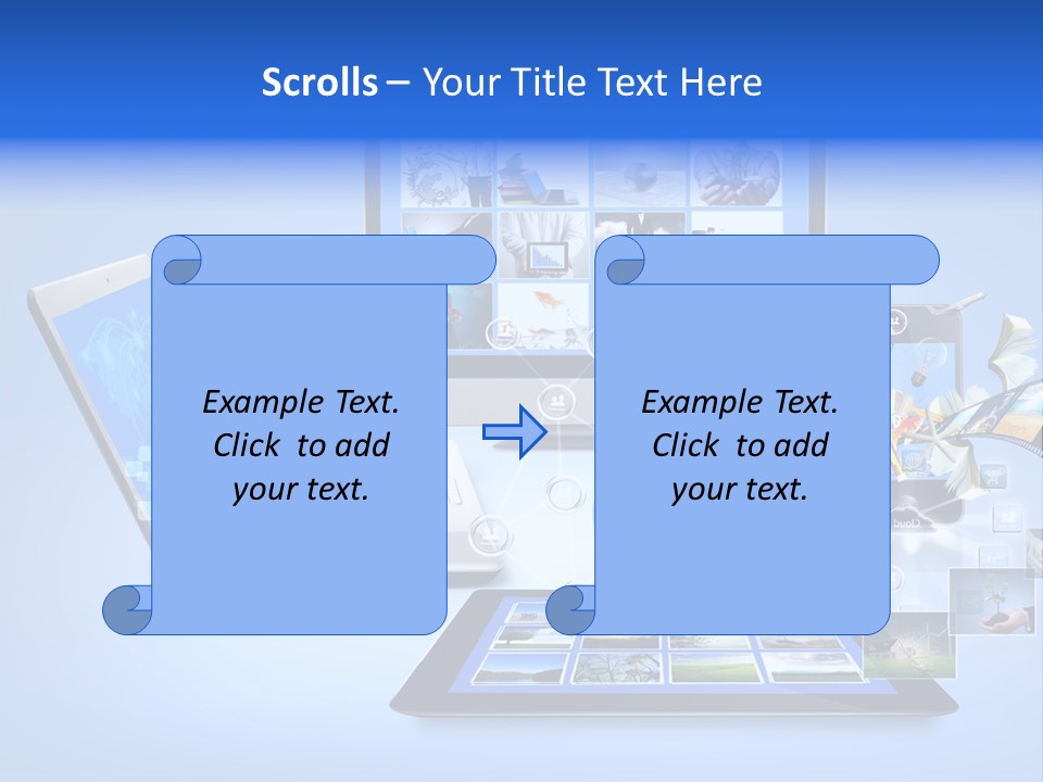 Netbook Smartphone Display PowerPoint Template