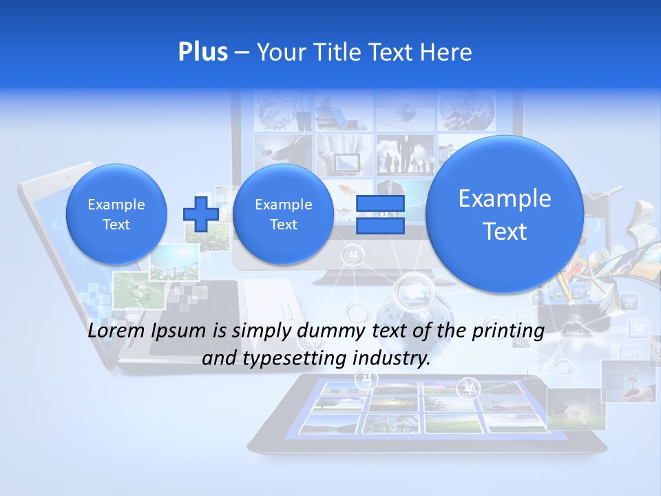Netbook Smartphone Display PowerPoint Template