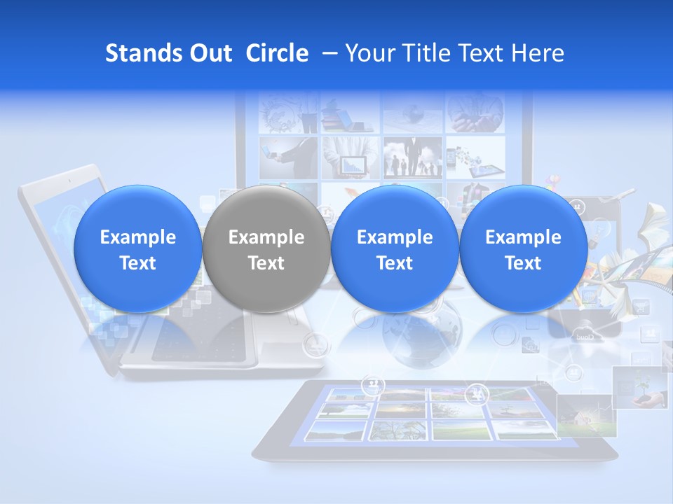 Netbook Smartphone Display PowerPoint Template