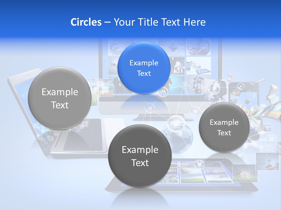 Netbook Smartphone Display PowerPoint Template