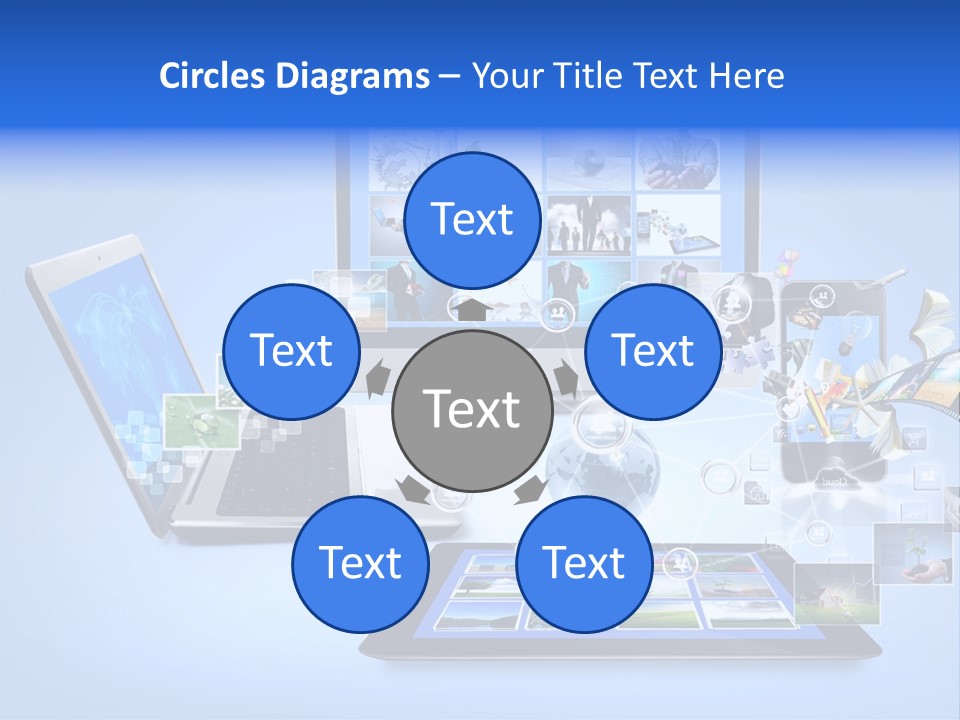 Netbook Smartphone Display PowerPoint Template