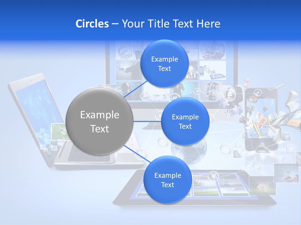 Netbook Smartphone Display PowerPoint Template
