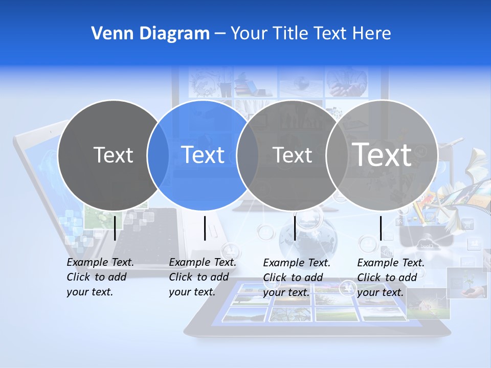 Netbook Smartphone Display PowerPoint Template