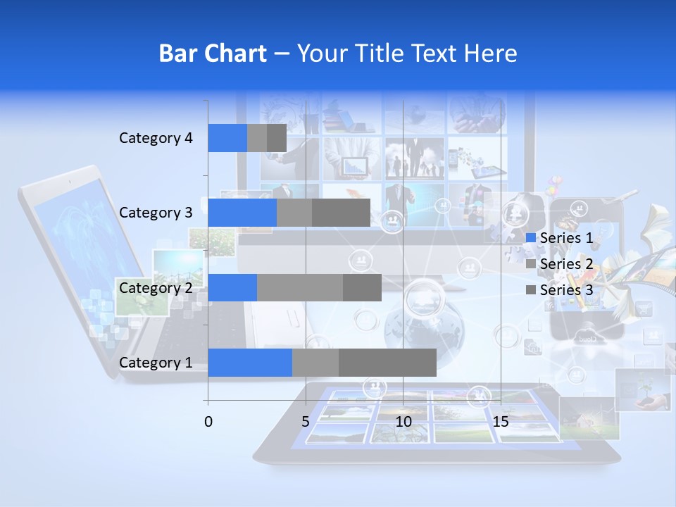 Netbook Smartphone Display PowerPoint Template