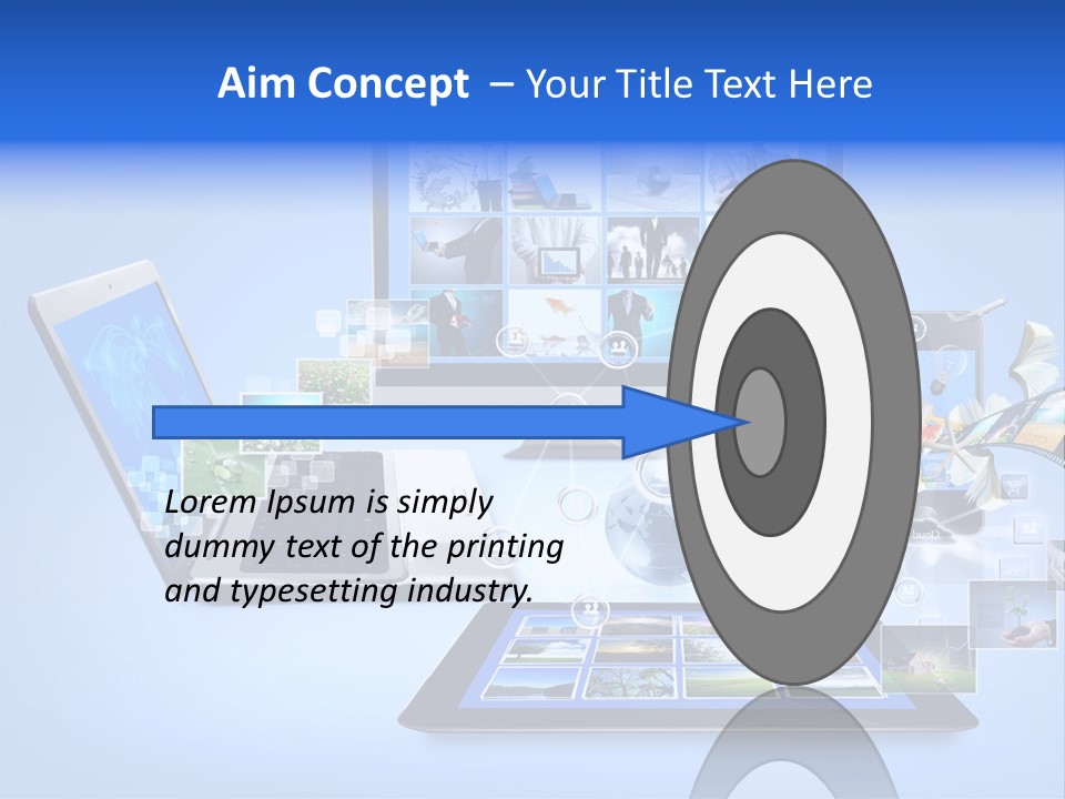 Netbook Smartphone Display PowerPoint Template