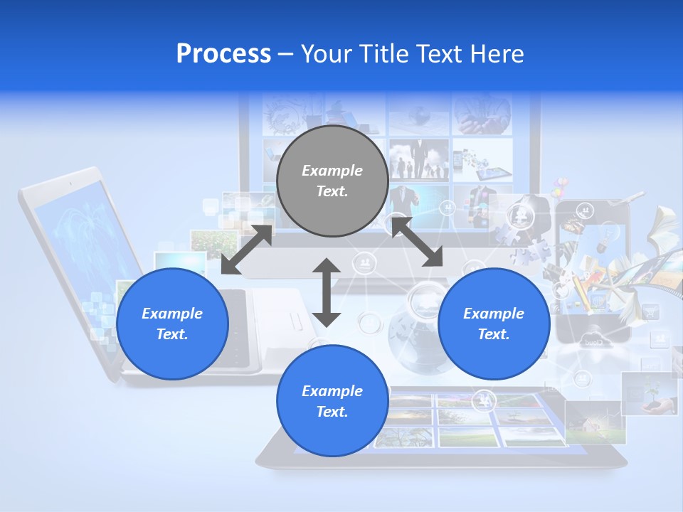 Netbook Smartphone Display PowerPoint Template