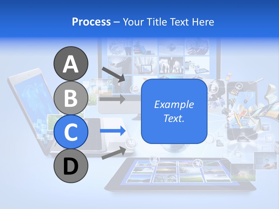 Netbook Smartphone Display PowerPoint Template