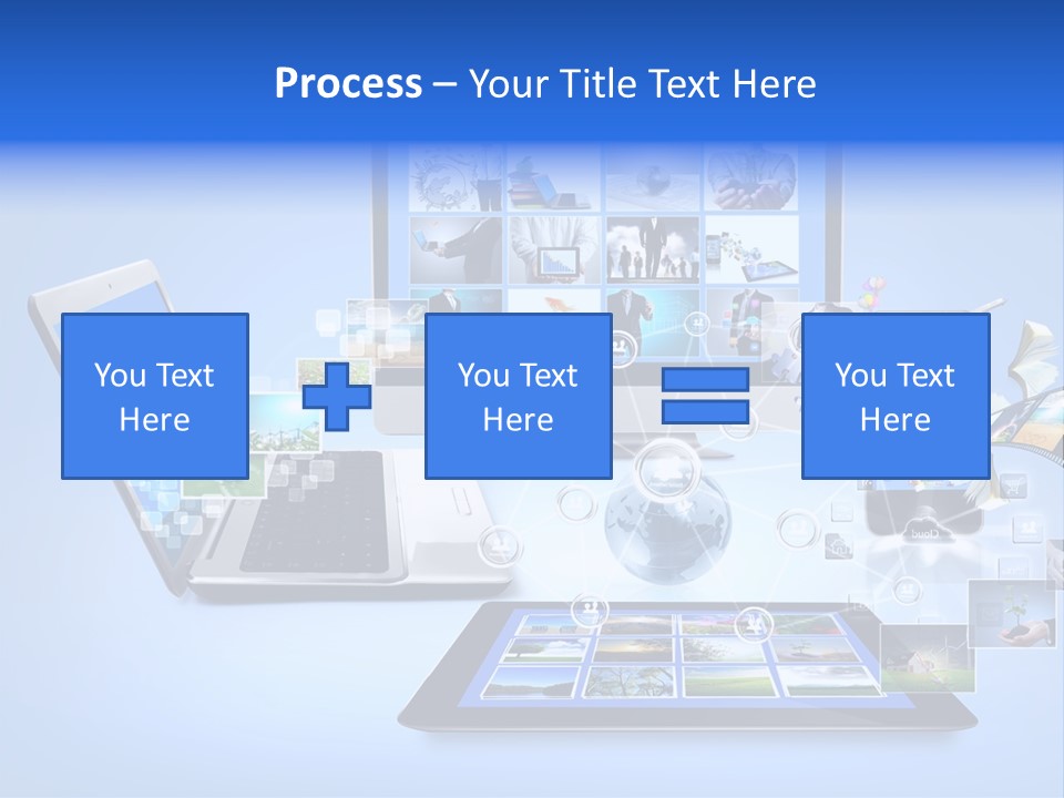 Netbook Smartphone Display PowerPoint Template