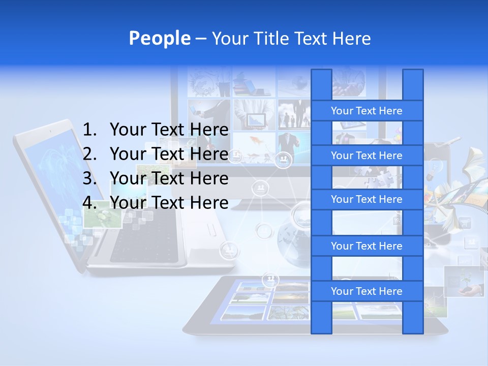 Netbook Smartphone Display PowerPoint Template