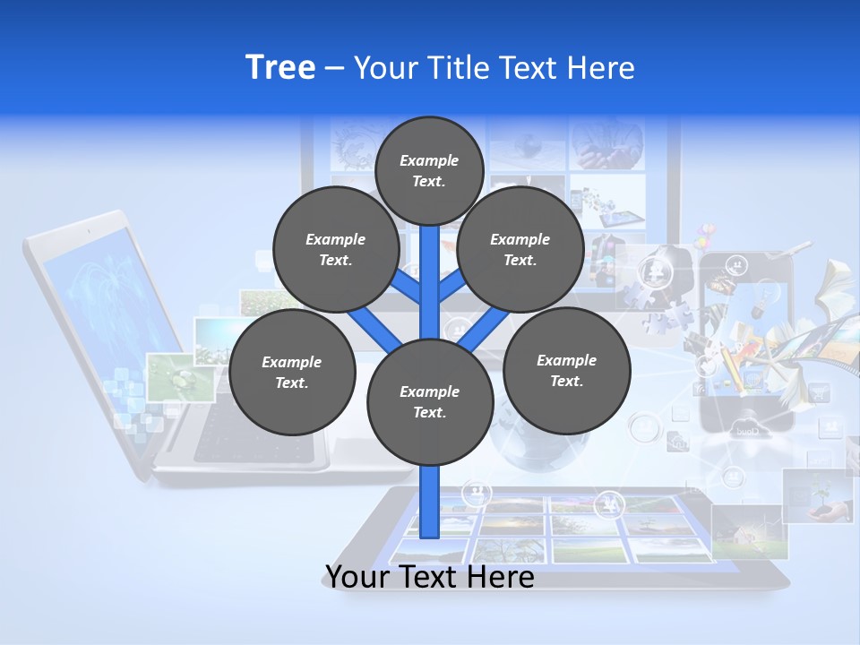 Netbook Smartphone Display PowerPoint Template