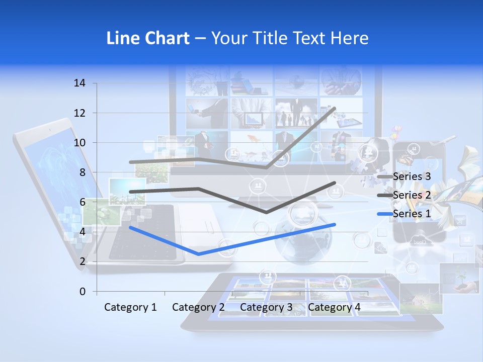 Netbook Smartphone Display PowerPoint Template