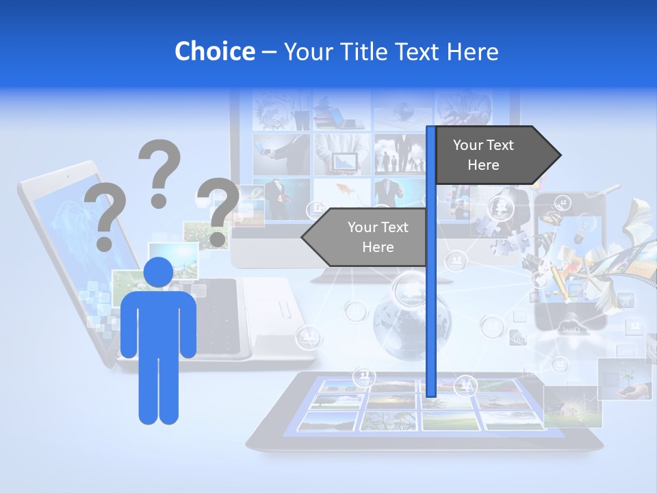 Netbook Smartphone Display PowerPoint Template