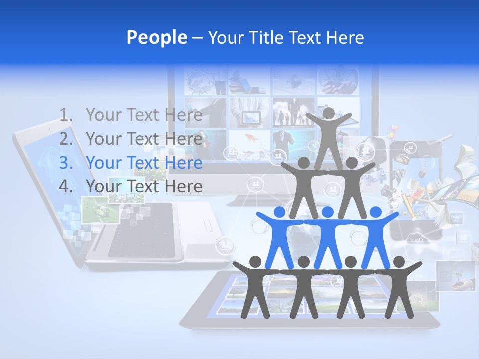 Netbook Smartphone Display PowerPoint Template