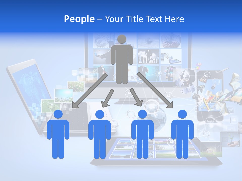 Netbook Smartphone Display PowerPoint Template