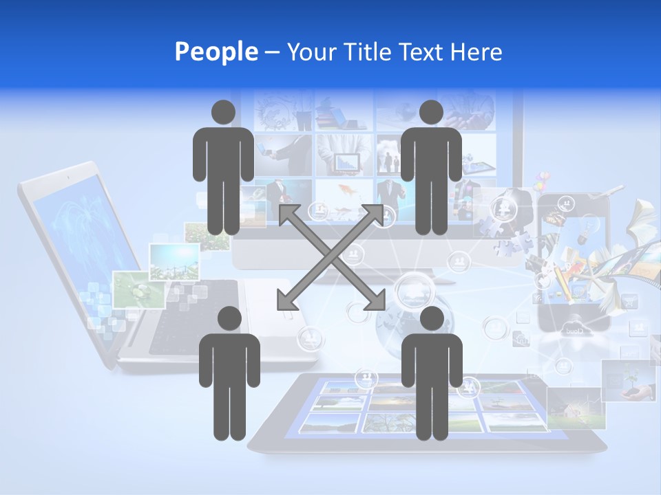 Netbook Smartphone Display PowerPoint Template