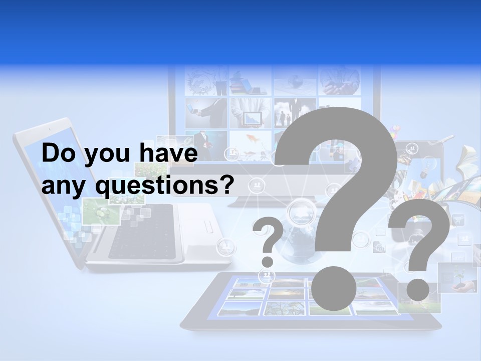 Netbook Smartphone Display PowerPoint Template