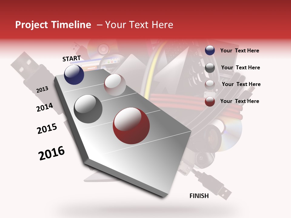 Connection Computer Organize PowerPoint Template
