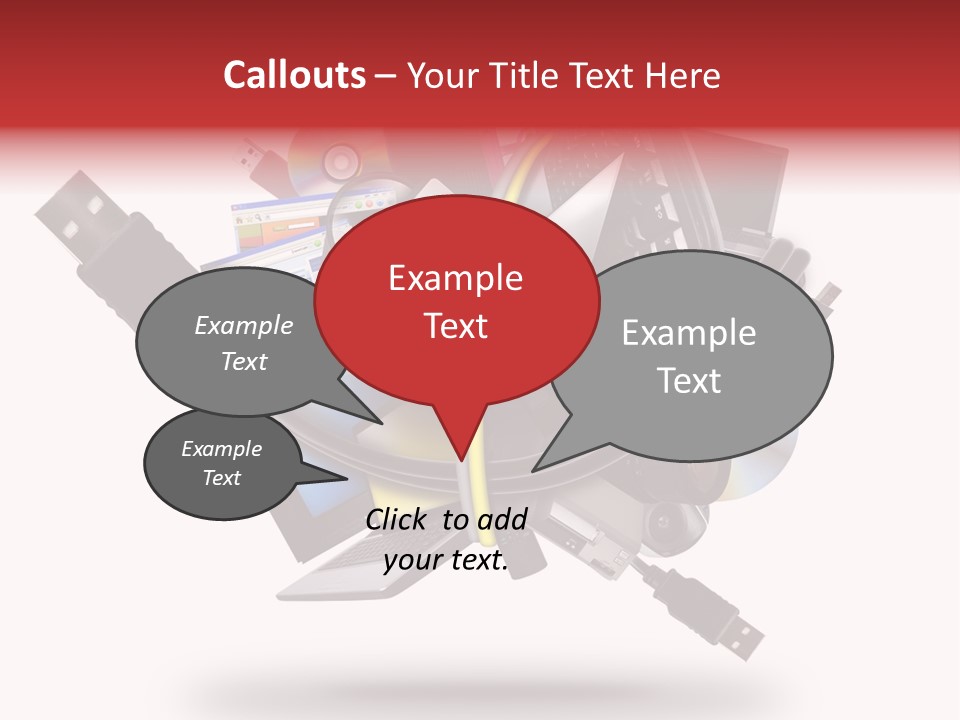 Connection Computer Organize PowerPoint Template