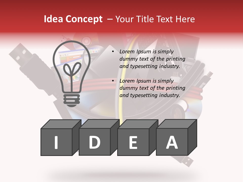 Connection Computer Organize PowerPoint Template
