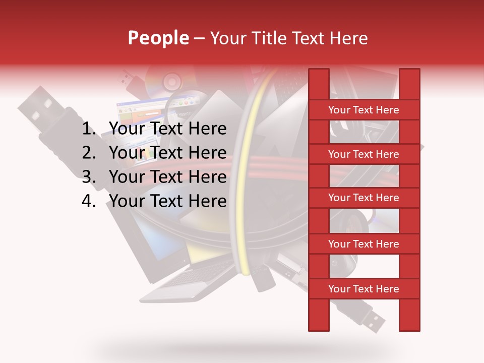 Connection Computer Organize PowerPoint Template