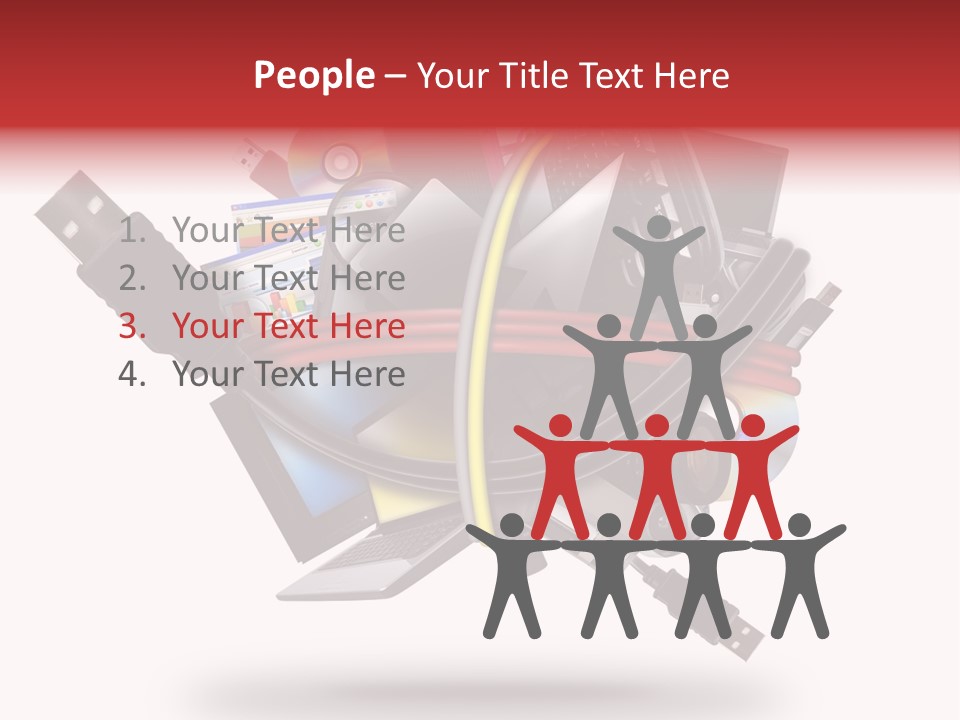Connection Computer Organize PowerPoint Template