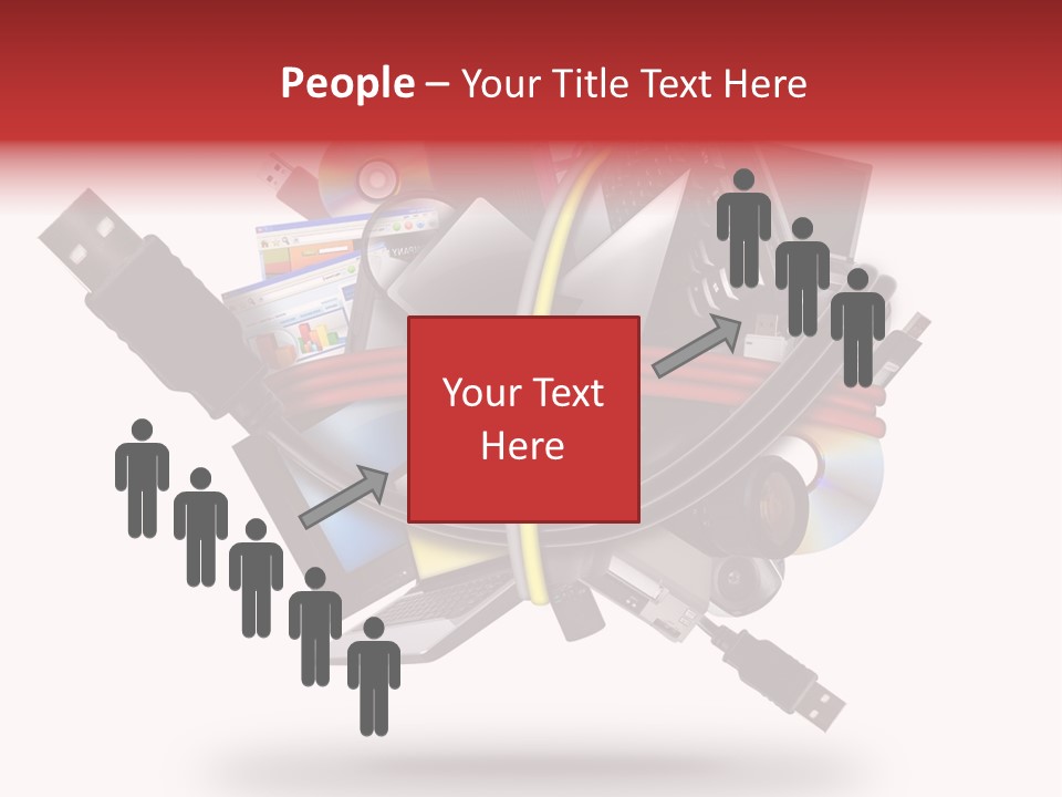 Connection Computer Organize PowerPoint Template