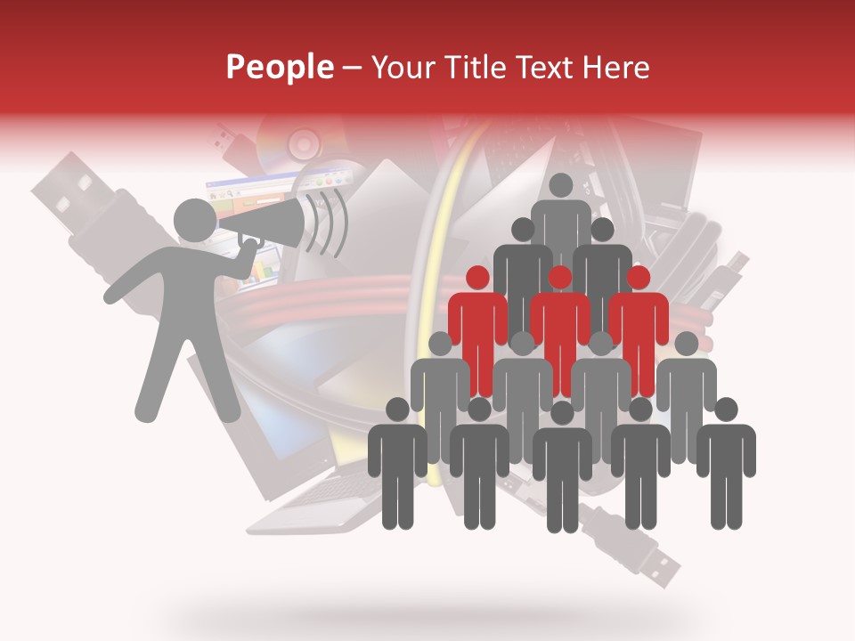 Connection Computer Organize PowerPoint Template