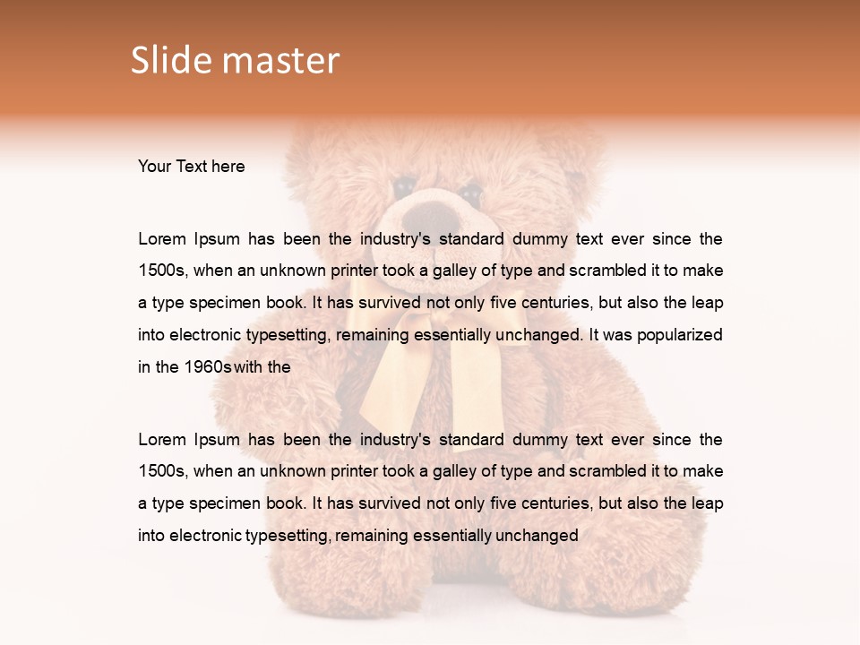 Teddybears Seasonal Bears PowerPoint Template