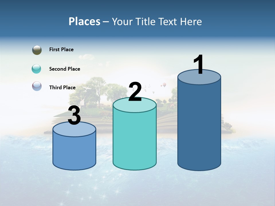 Red Deer Grass Butterfly PowerPoint Template